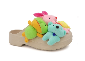 SAMANTHA - NUDE STUFFED ANIMAL SANDALS – Hot Miami Shoes