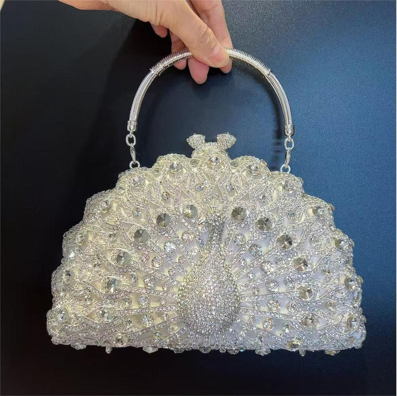 445 PEACOCK PURSE - SILVER