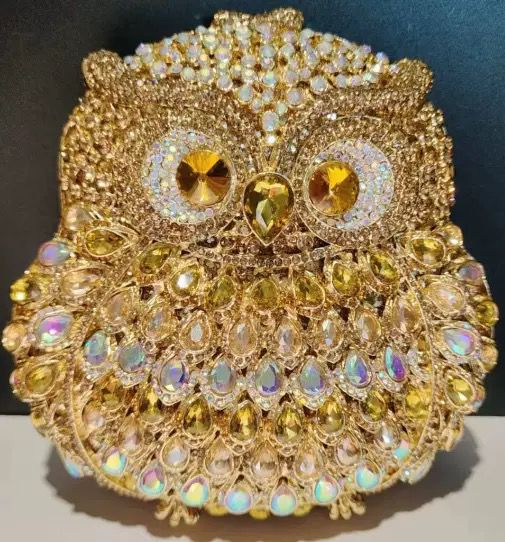 6094 - GOLD OWL PURSE