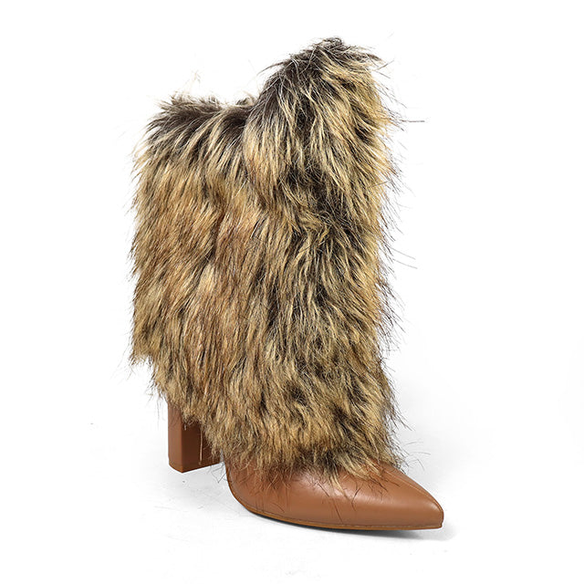 FANCY3 - NATURAL FUR BOOTIES