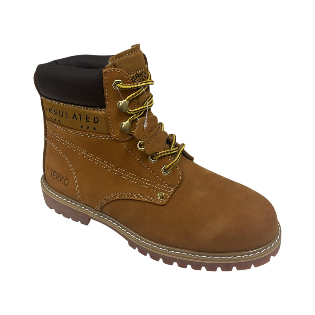 M0081 - TAN MEN'S STEEL TOE WORK BOOTS – Hot Miami Shoes