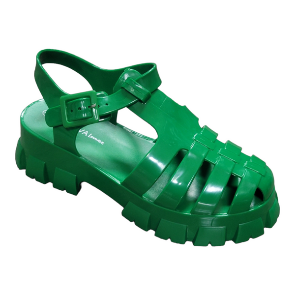 PAREE01 - GREEN JELLY SANDALS