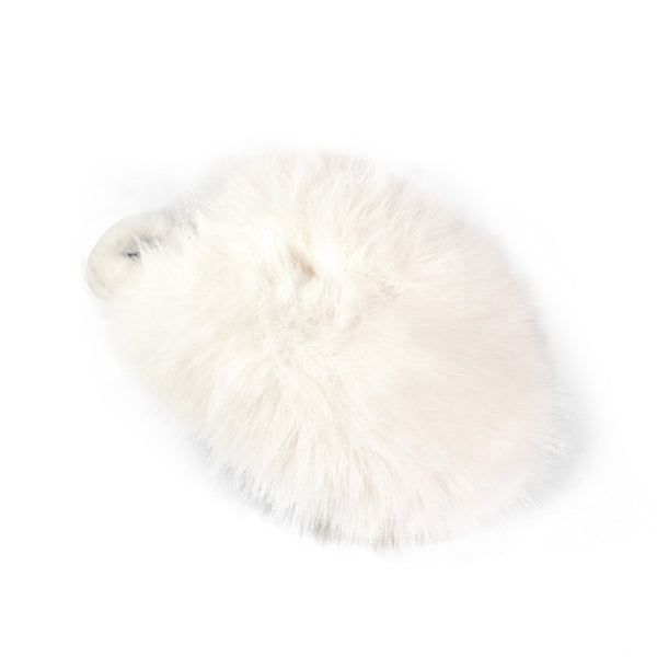 RORO1 - WHITE FUR SLIDES