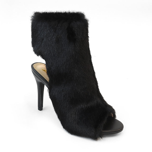 SEBINAH1 - BLACK FUR HEELS