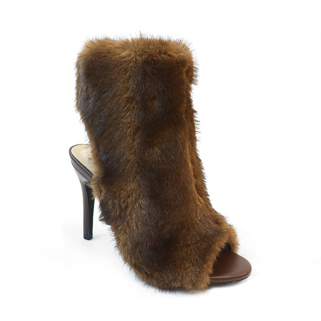 SEBINAH1 - BROWN FUR HEELS