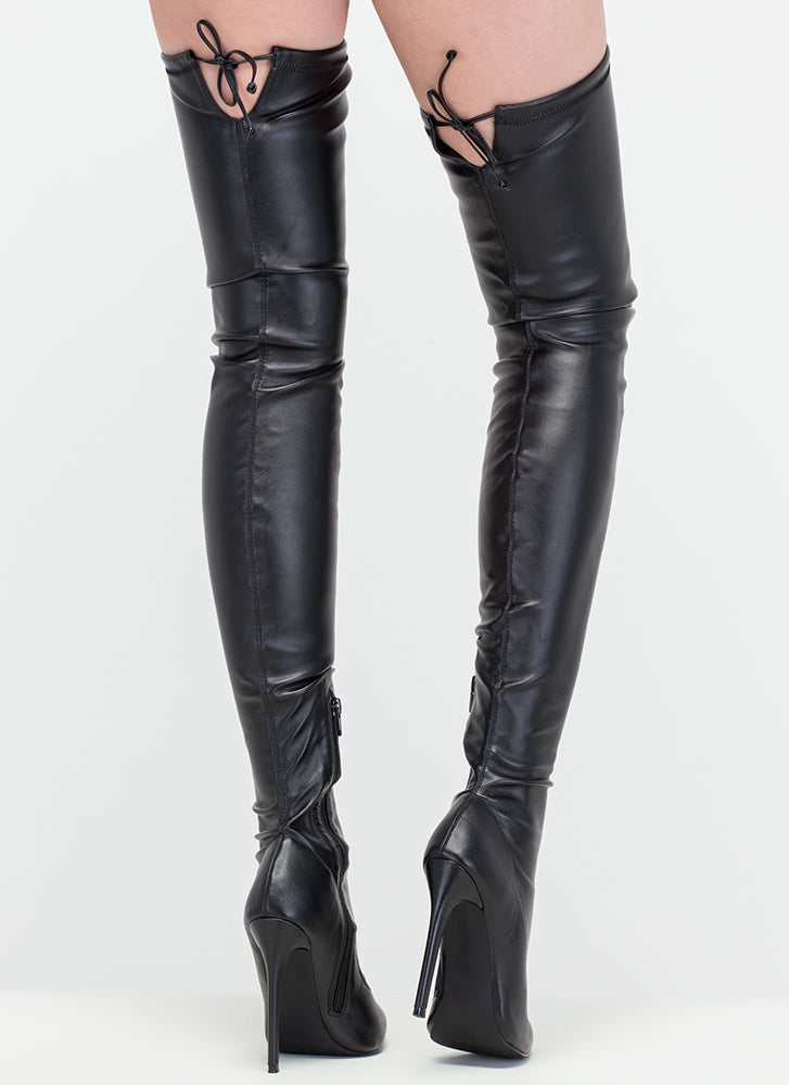 GISELE50 - BLACK THIGH HIGH BOOTS