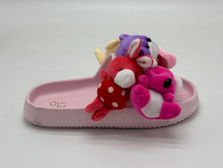 GRETTA67 - BLUSH STUFFED ANIMAL SANDALS