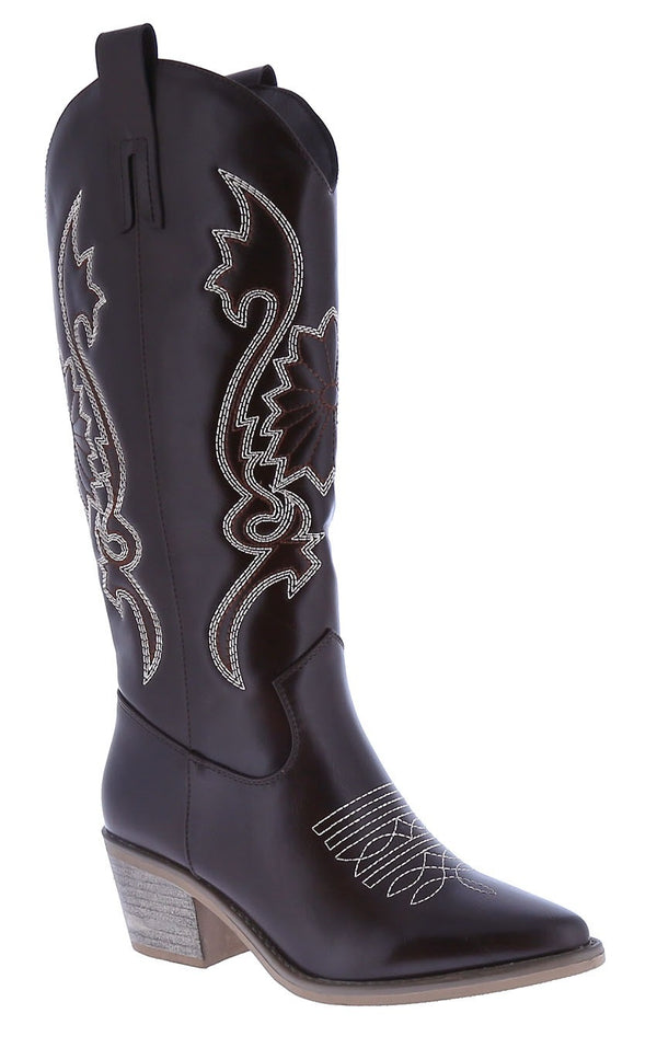 HOMETOWN6 - COGNAC COWBOY BOOTS