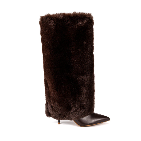HUNTER101 - DARK BROWN FUR BOOTS