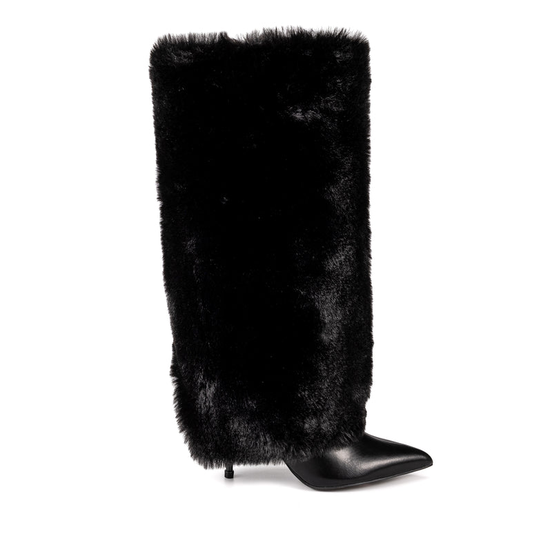 HUNTER101 - BLACK FUR BOOTS