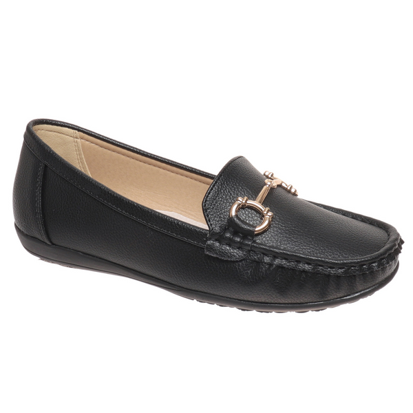 KARL-W23 - BLACK WIDE WIDTH FLATS