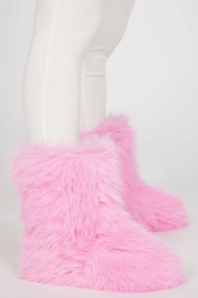 MELANIE21 - PINK FUR BOOTS