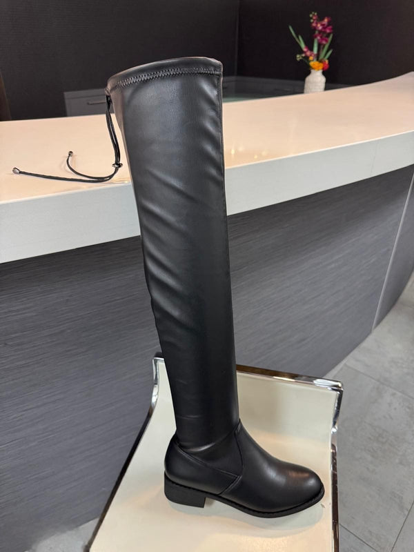 OLYMPIA15 - BLACK PU LEATHER