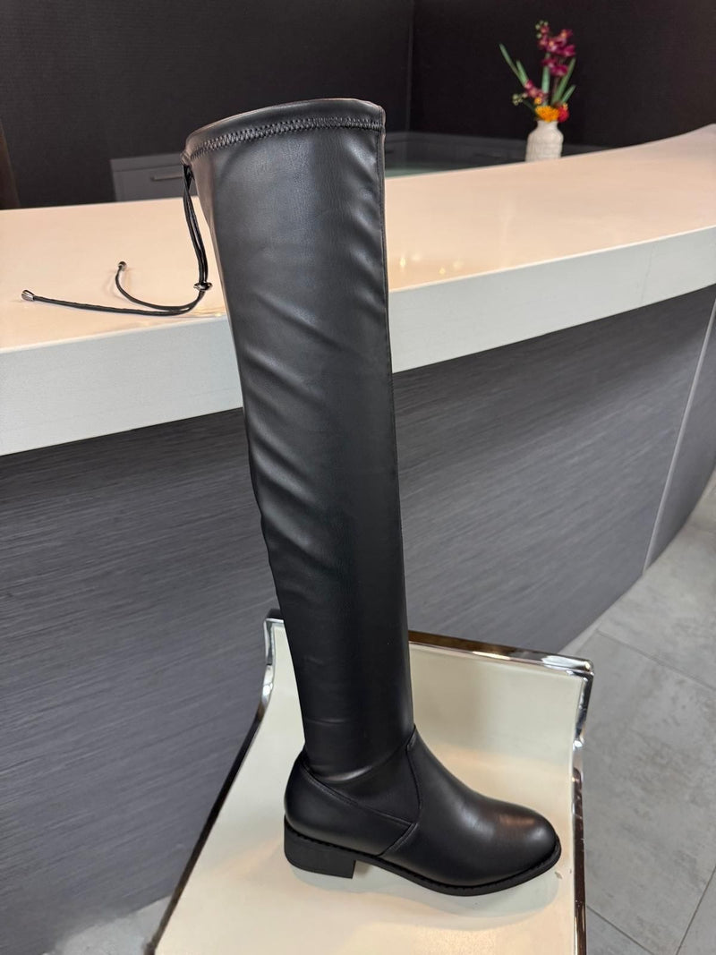 OLYMPIA15 - BLACK PU LEATHER