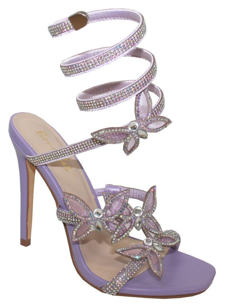 PATRICIA2 LAVENDER BUTTERFLY HEELS – Hot Miami Shoes