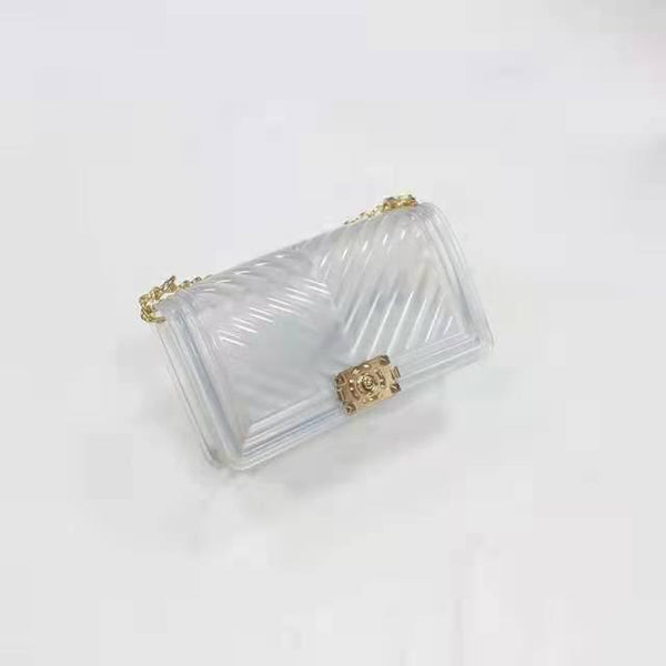 1028 - CLEAR JELLY PURSE (LARGE)