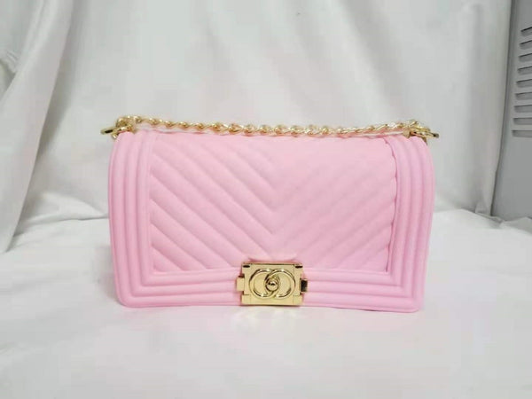 1028 PINK JELLY PURSE (LARGE)