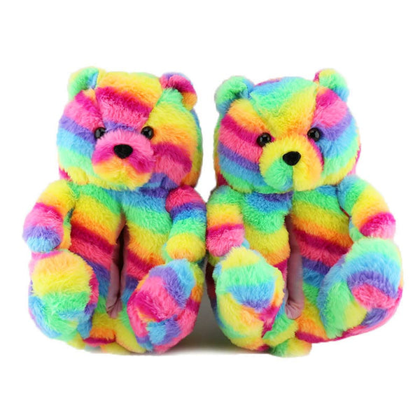 PLUSH01 KIDS - LOLLIPOP TEDDY BEAR SLIPPERS