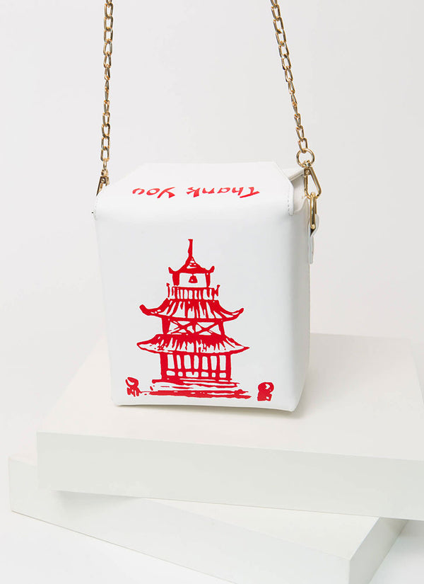 6542 CHINESE TAKE OUT PURSE - WHITE