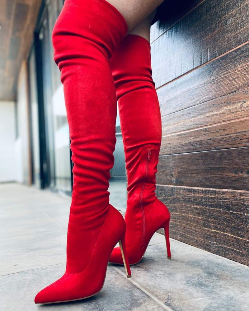 GISELE7 - RED SUEDE