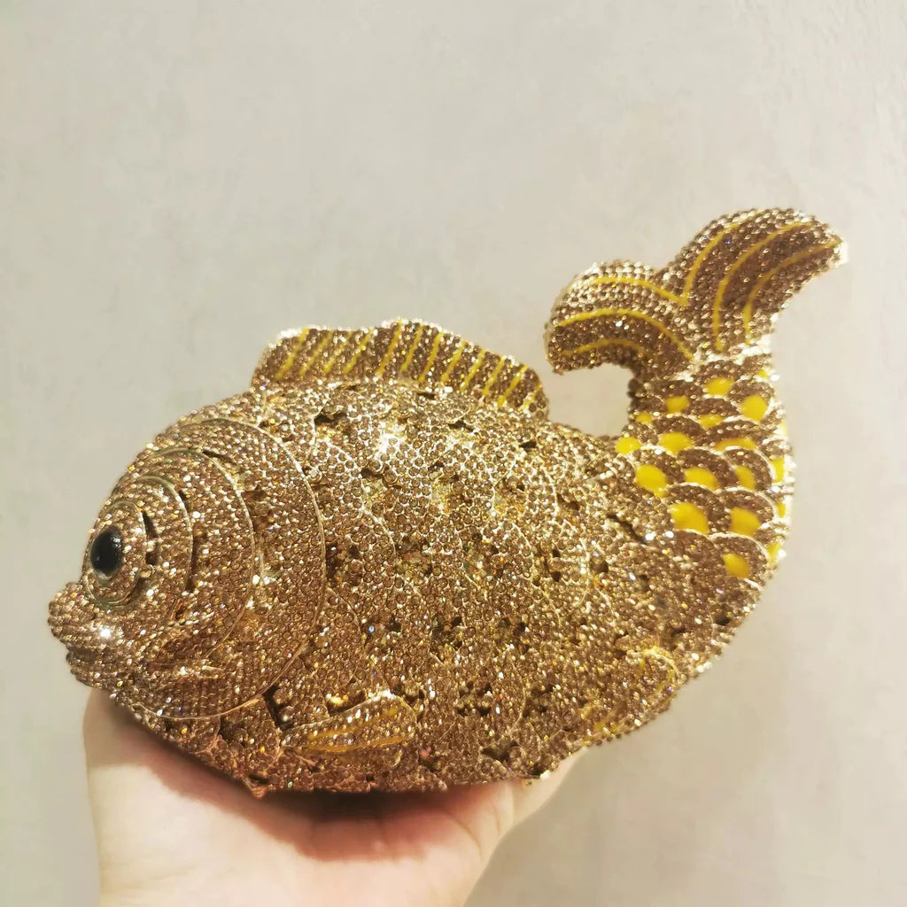 Far Nine Fish Shaped Small Purse With Bronze, Gold And, 60% OFF